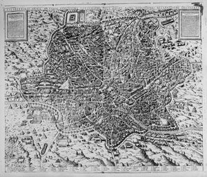 Kaart van Rome, 1579